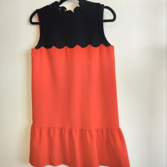 Victoria Beckham for Target Red and Black Dress with Scallop Details size small - Picture 2 of 7
